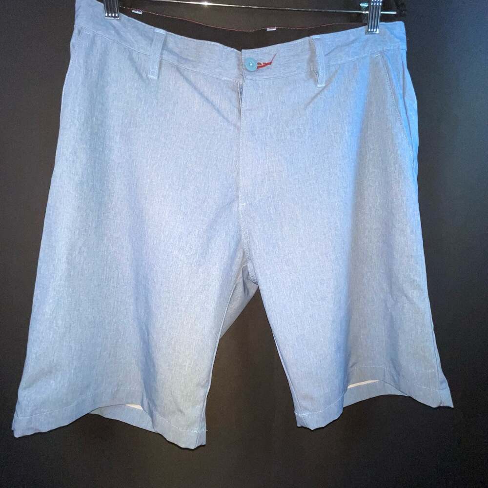 Men's Light Blue Heathered Performance Hybrid Shorts
